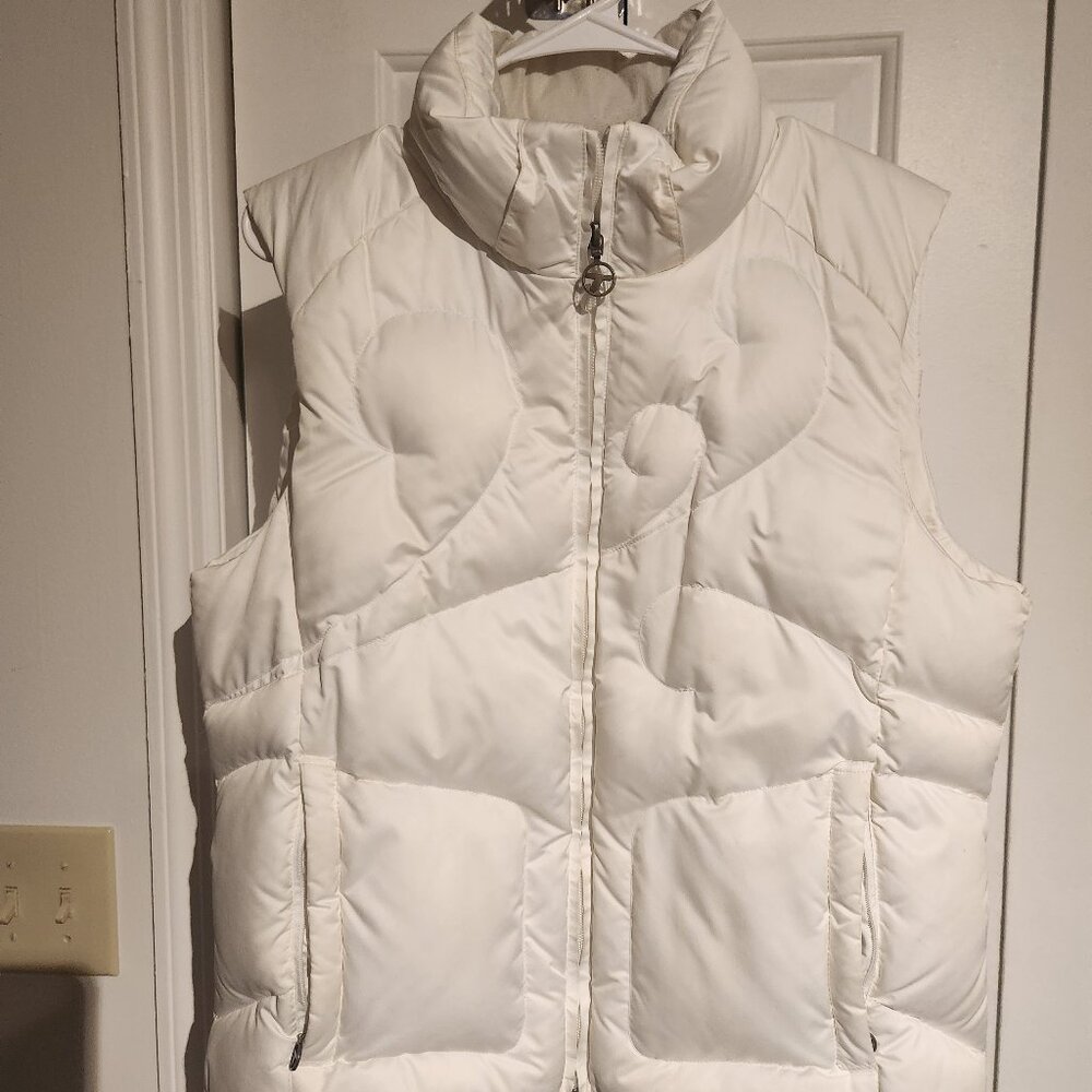 Ladies Columbia Titanium polarquilt vest, White